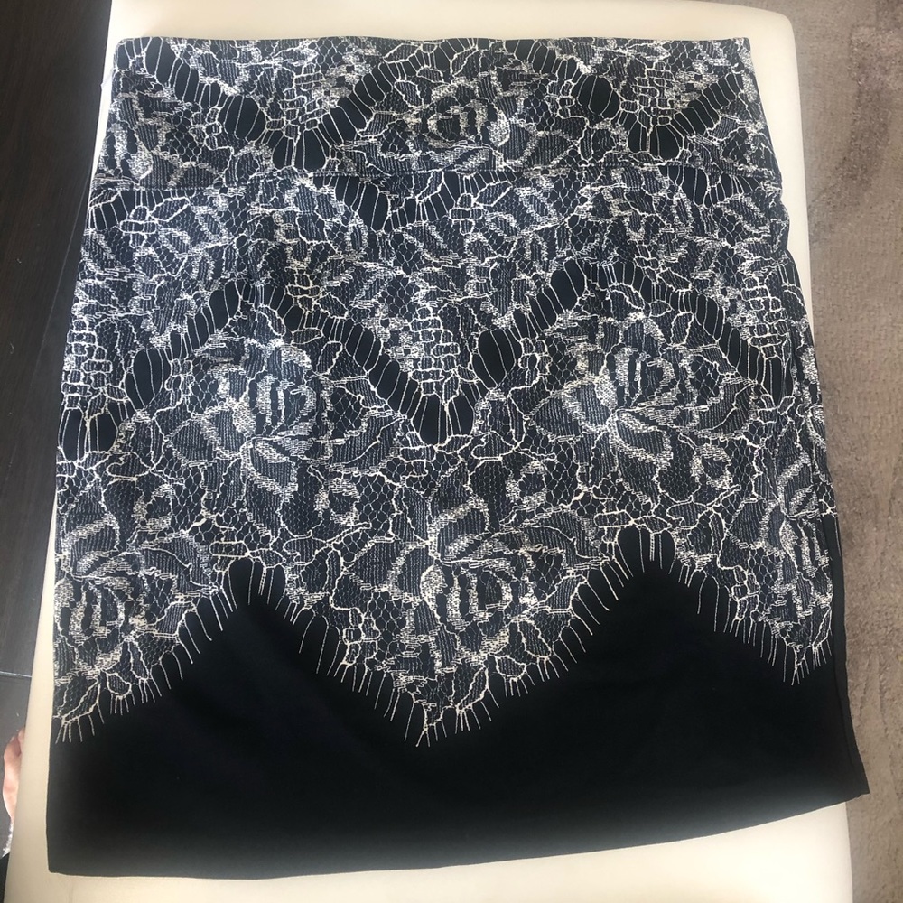 Made in Italy Black Stretch Fabric Skirt, M(6),NWT